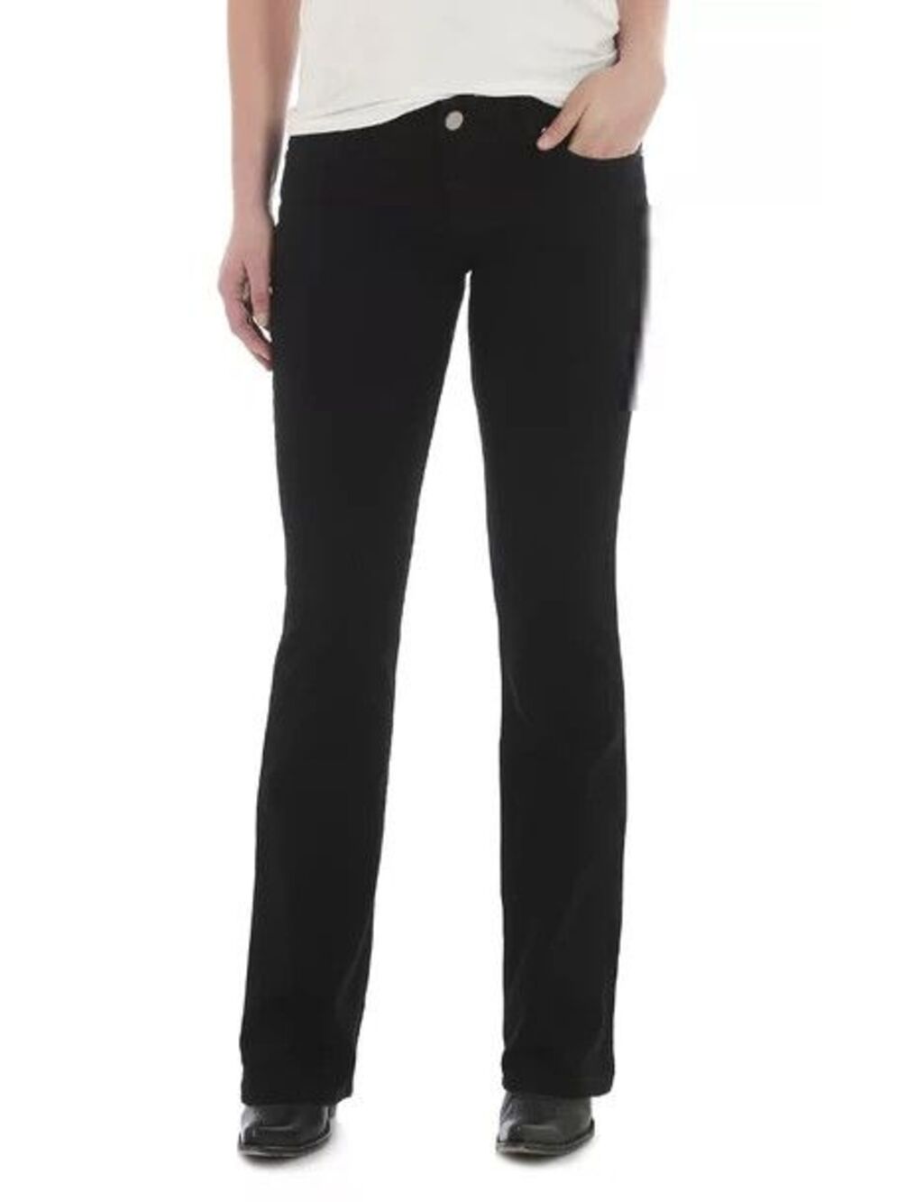 Wrangler 1009MWZBK Cowgirl Black Denim Mid-Rise Bootcut Jeans 1 x 27 Western